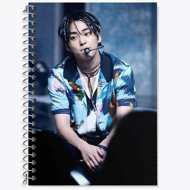 دفتر زبان 50 برگ خندالو مدل دو خط طرح شیومین گروه اکسو EXO کد 13524