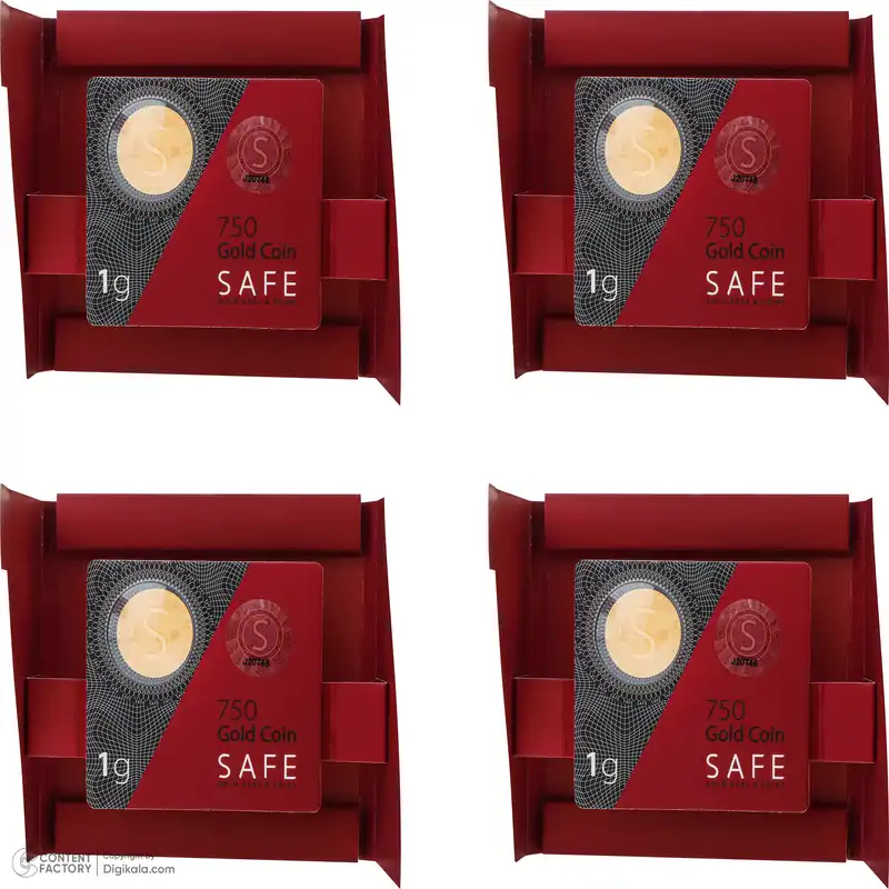 شمش طلا 18 عیار طلای سیف مدل H4 بسته 4 عددی