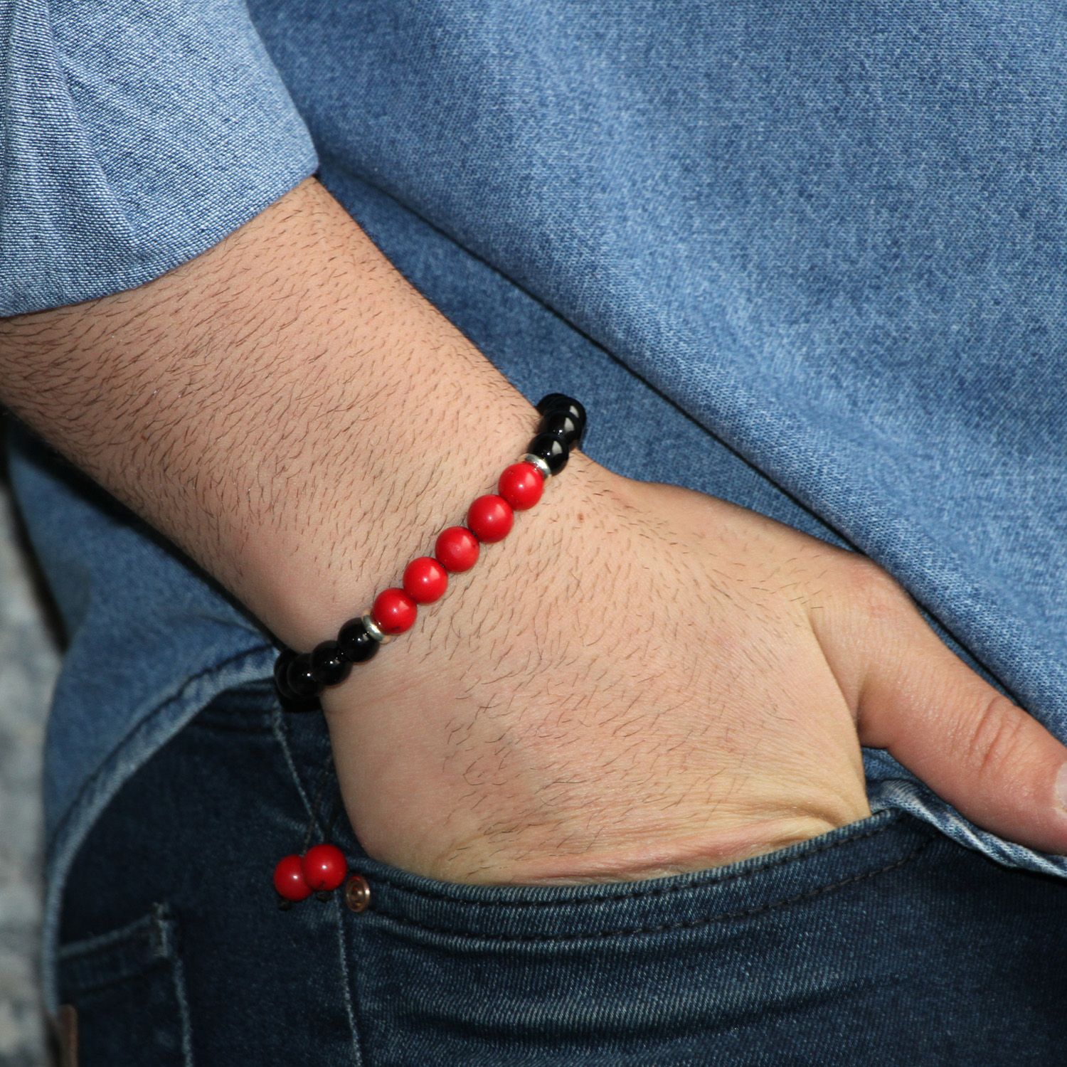 دستبند نقره پرمون مدل مرجان - - 4