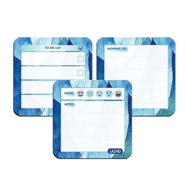 تخته وایت برد لاژید مدل برنامه ریزی سایز 9X9 سانتی متر مجموعه 3 عددی