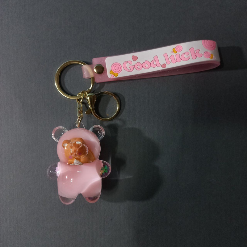 جاکلیدی دخترانه مدل آکواریومی طرح خرس کد m75