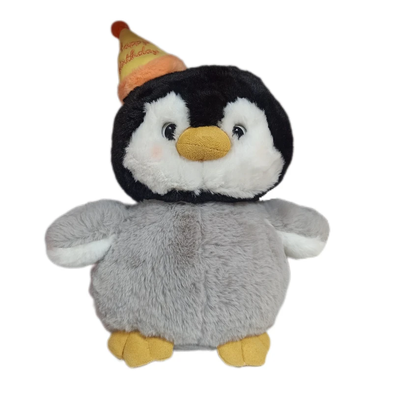 عروسک مدل پنگوئن کلاه بوقی تولدی ارتفاع 40 سانتی متر