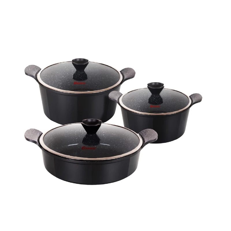 سرویس قابلمه و تابه گرانیت 6 پارچه کاندید مدل اسکار