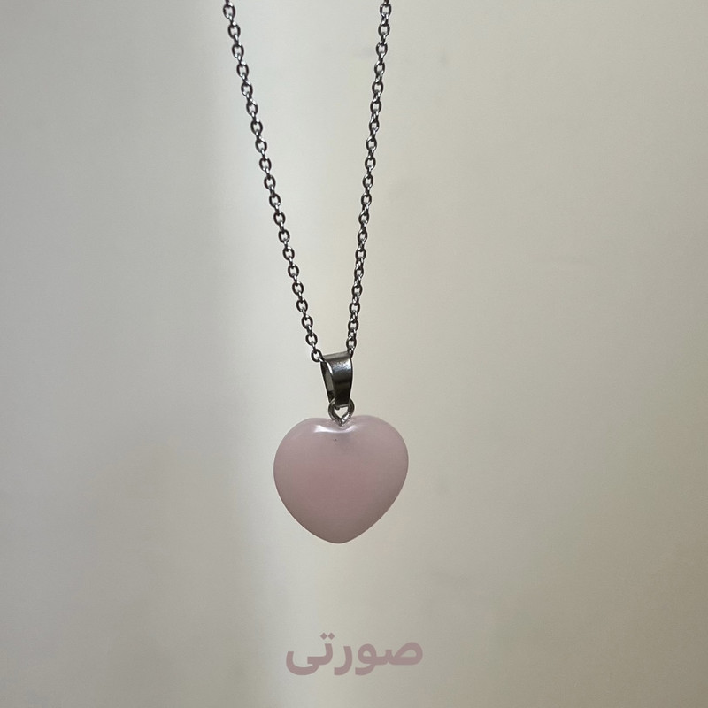 گردنبند زنانه مدل قلب سنگی شب تاب گردنبند زنانه مدل قلب سنگی شب تاب
