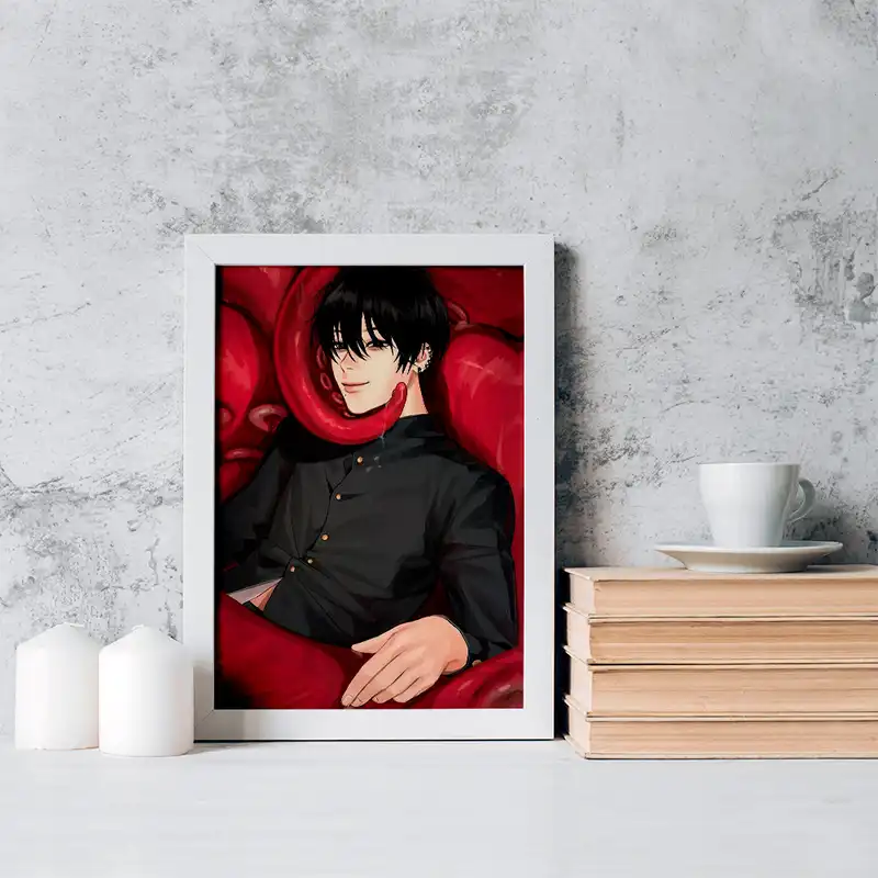 تابلو خندالو مدل هایاکاوا انیمه مرد اره ای کد 17848