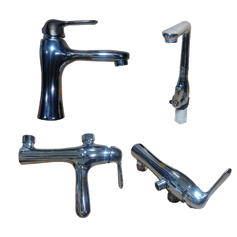 سری شیر آلات شیرآلات ساختمانی ماهان مدل کاتانیا بسته 4 عددی