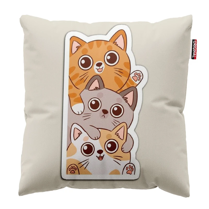 کوسن پاد آفرین مدل گربه های کیوت ناز کد 194 سایز 30*30 سانتی متر