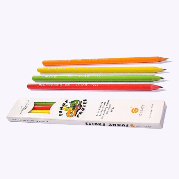 مداد مشکی جلسی مدل FUNNY FRUITS بسته 4 عددی
