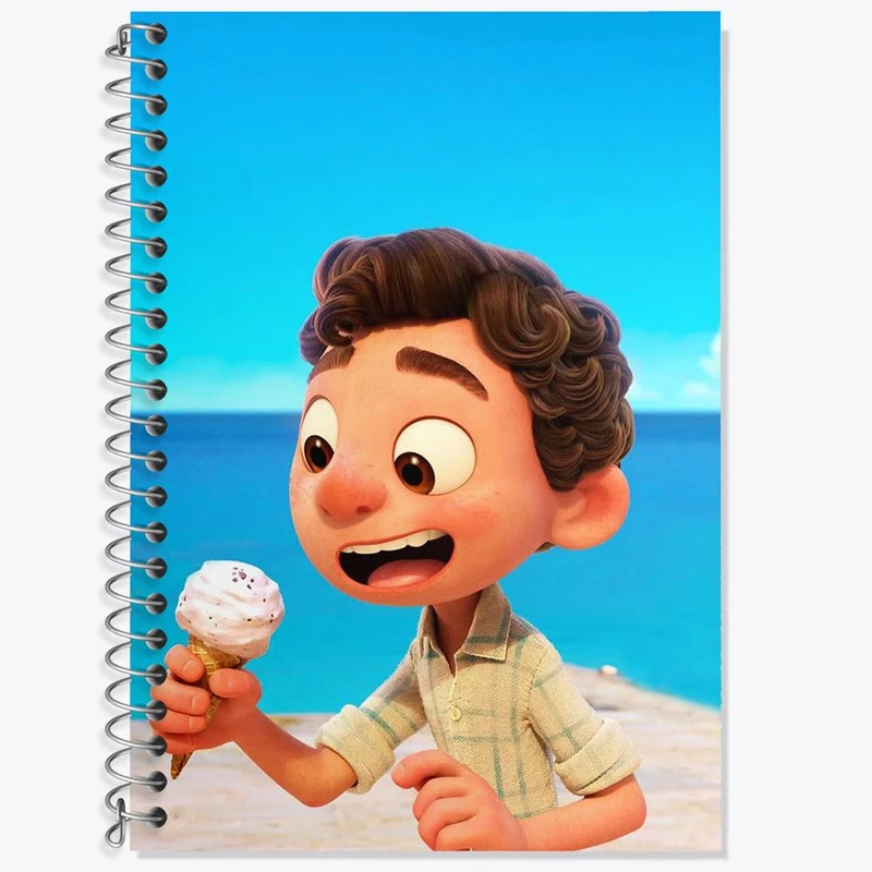 دفتر زبان 50 برگ خندالو مدل سه خط طرح انیمیشن لوکا Luca کد 4528