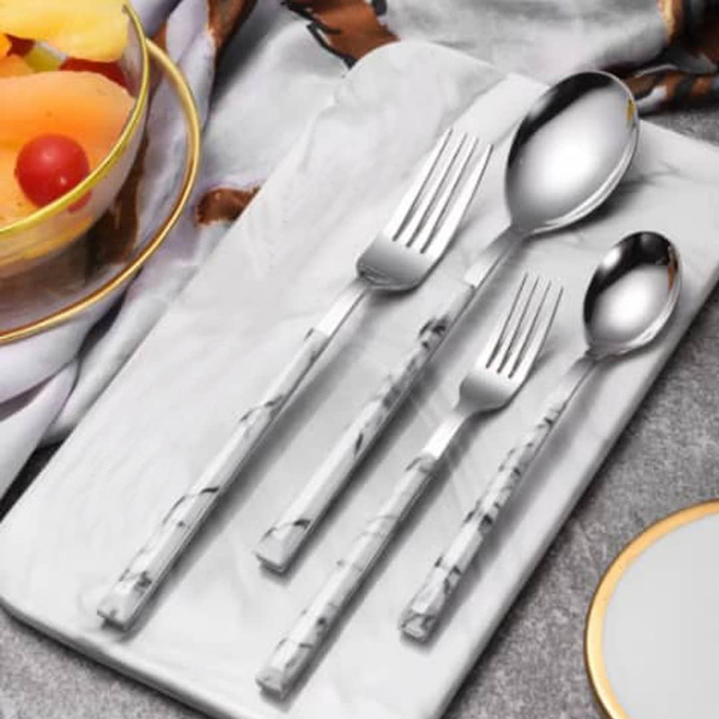 سرویس قاشق و چنگال 33 پارچه جی فی نی مدل W-MARBLE