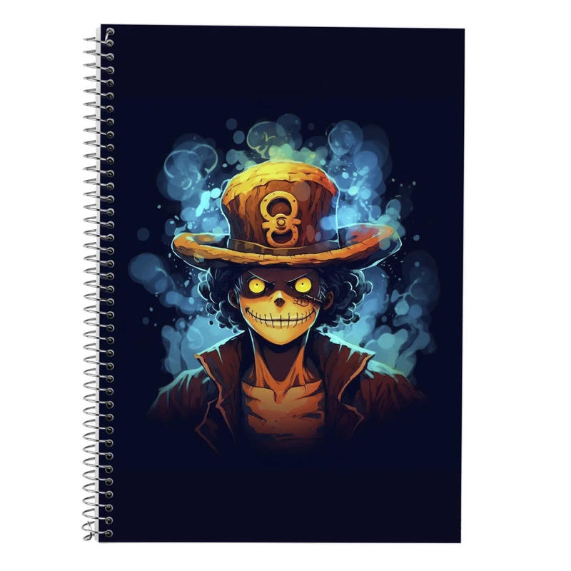 دفتر زبان 50 برگ مدوپد مدل دوخط طرح وان پیس One Piece کد DF10718