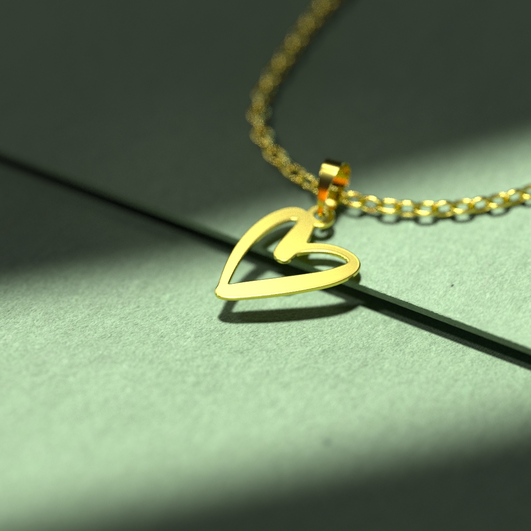 گردنبند طلا 18 عیار زنانه مدوپد مدل قلب کد E3-1-1098