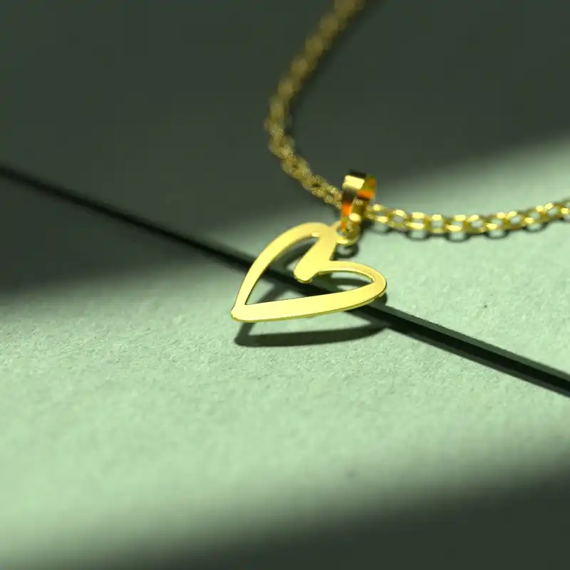 گردنبند طلا 18 عیار زنانه مدوپد مدل قلب کد E1098