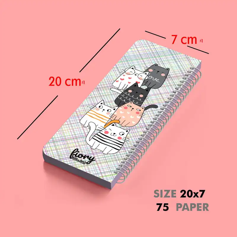 دفترچه یادداشت مستر راد مدل to do list طرح گربه فانتزی کد fiory 1869