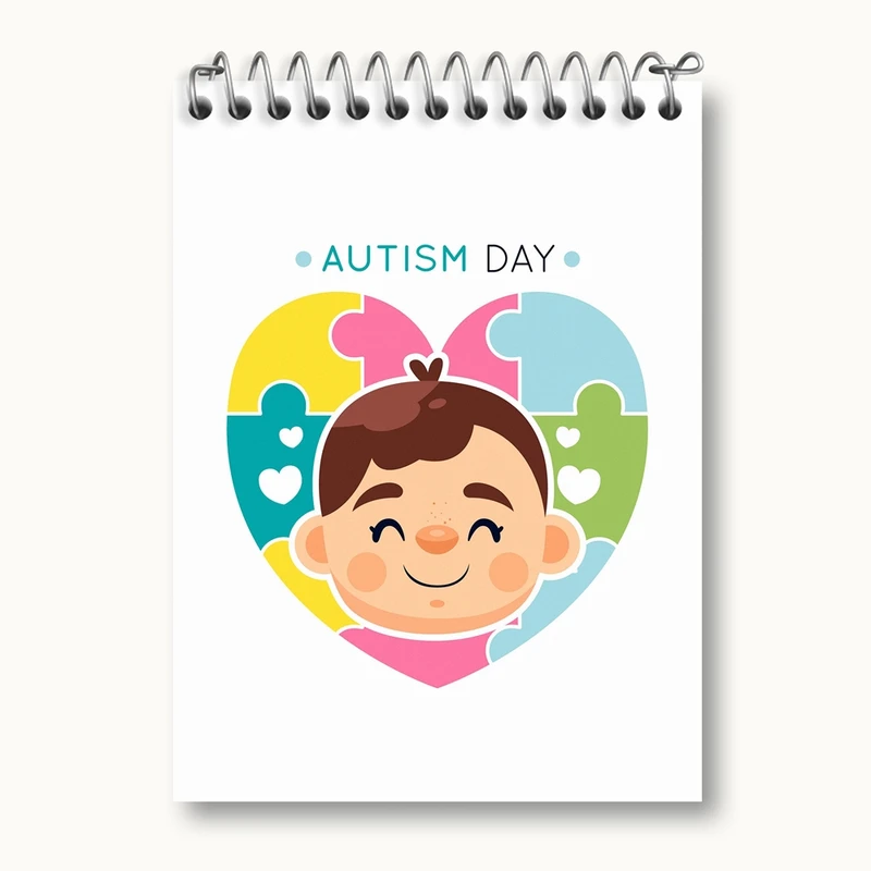 دفتر یادداشت 50 برگ خندالو مدل اتیسم Autism کد 26750