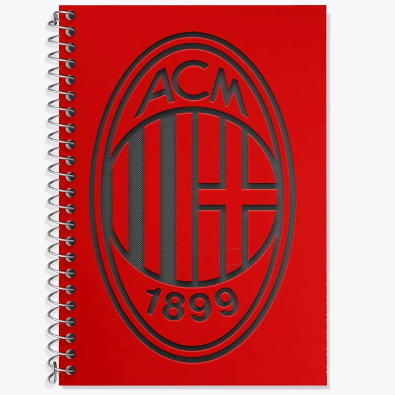 دفتر زبان 50 برگ خندالو مدل سه خط طرح باشگاه آث میلان کد 27240