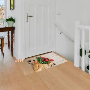 پادری مدل سه لایه رویه مخمل طرح گل لاله کد S510 سایز 75x45 سانتی متر