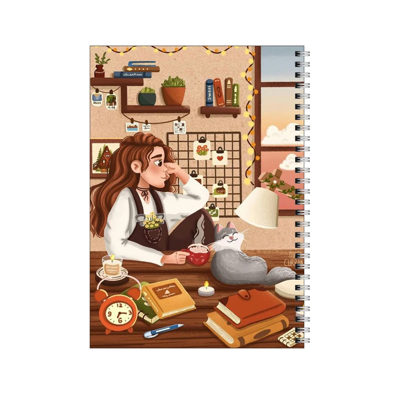 دفتر مشق 100 برگ بامبیلیپ طرح دختر و اتاق کیوت کد 4038154