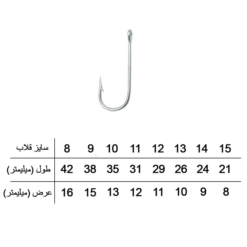   قلاب پایه بلند موستاد مدل 2335 سایز 11 بسته 10 عددی