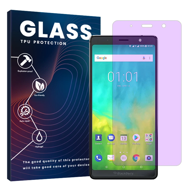 محافظ صفحه نمایش فیلتر بنفش گلس مدل Eye care مناسب برای گوشی موبایل بلک بری Evolve