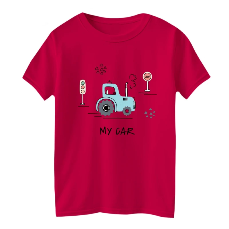 تی شرت آستین کوتاه بچگانه مدل تراکتور