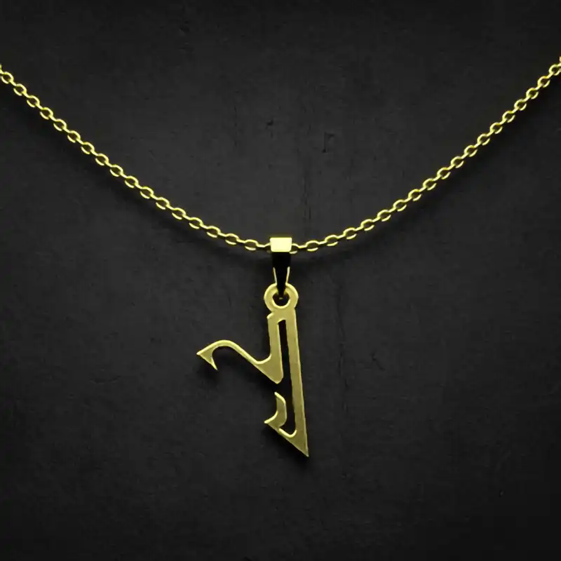 گردنبند طلا 18 عیار زنانه مدوپد مدل حرف ک کد I2-1-1645