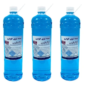 مایع شیشه شوی خودرو فرنام شیمی مدل F1 حجم 1300 میلی لیتر بسته 3 عددی