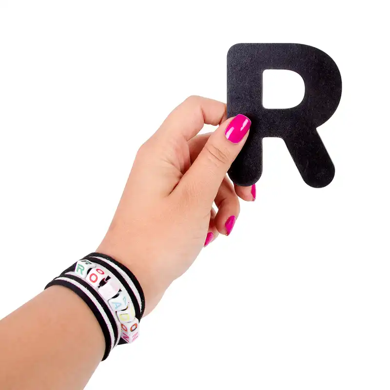 استیکر برجسته چوبی طرح حروف کد 4097 بسته 26 عددی