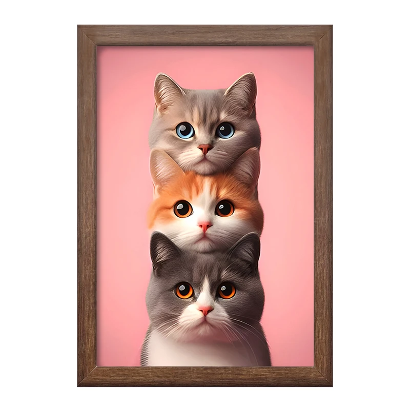 تابلو خندالو طرح گربه های بانمک کد F7950