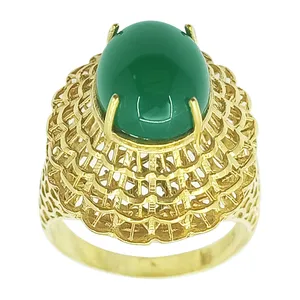 انگشتر نقره زنانه سلین کالا مدل عقیق یشم ce-As291