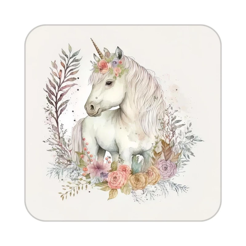 زیر لیوانی کاکتی طرح اسب تک شاخ و یونیکورن مدل mp33415