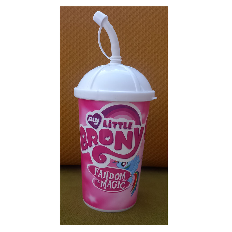 لیوان کودک مدل نی دار طرح پونی کد P-2