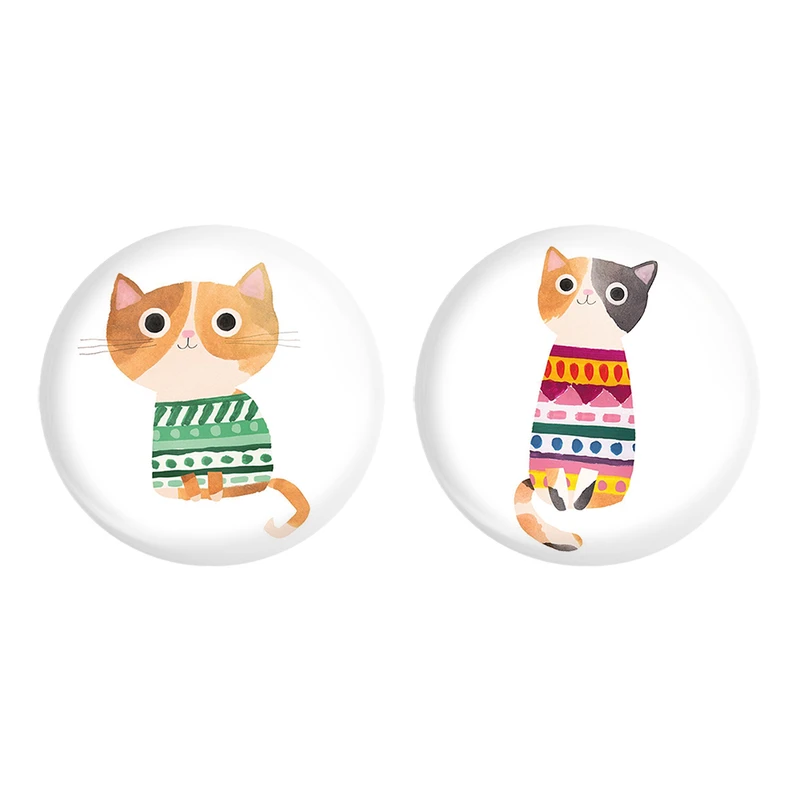 مگنت خندالو مدل گربه کد 52135216 مجموعه 2 عددی
