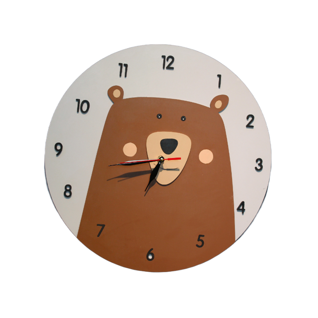 ساعت دیواری کودک طرح خرسی