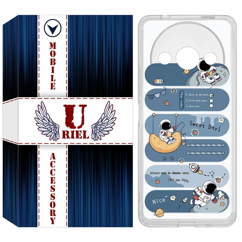 کاور یوریل مدل Clear کد 18 طرح فضانورد مناسب برای گوشی موبایل شیائومی Redmi A3 / A3x