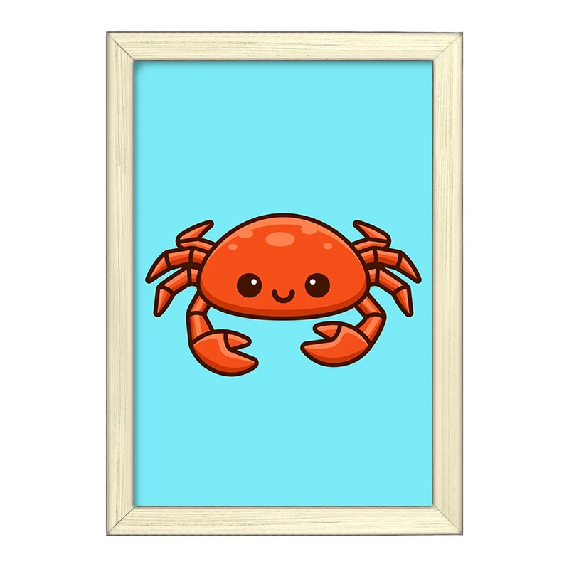 تابلو خندالو طرح حیوانات آبزی خرچنگ کد 28156