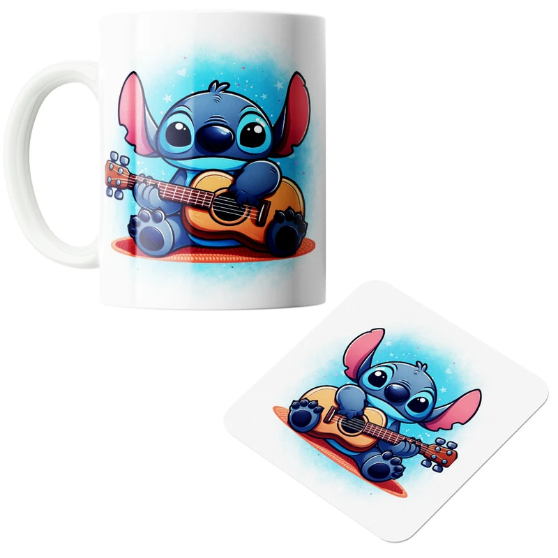 ماگ پاد آفرین مدل استیچ کد z257 به همراه زیر لیوانی