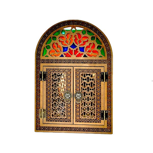 آینه چوبی مدل درب دار کد 35