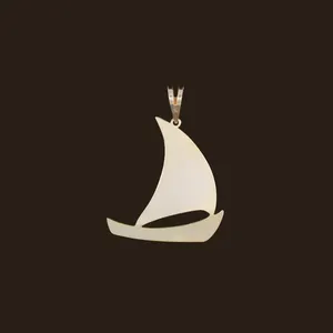 آویز گردنبند طلا 18 عیار زنانه آمانژ مدل قایق کد D10535