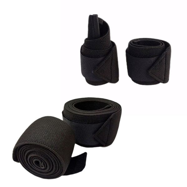 ست مچ بند و زانوبند بدنسازی مدل پارچه ای کد 190Cm-48Cm بسته 4 عددی