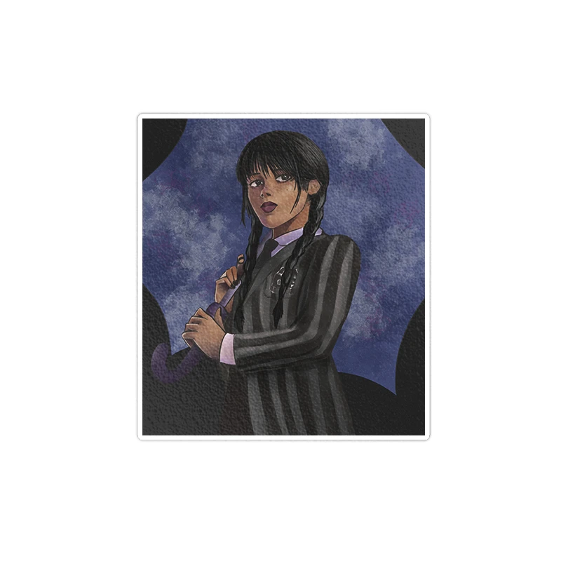  استیکر لپ تاپ ویندی دیزاین طرح wednesday مدل 1607