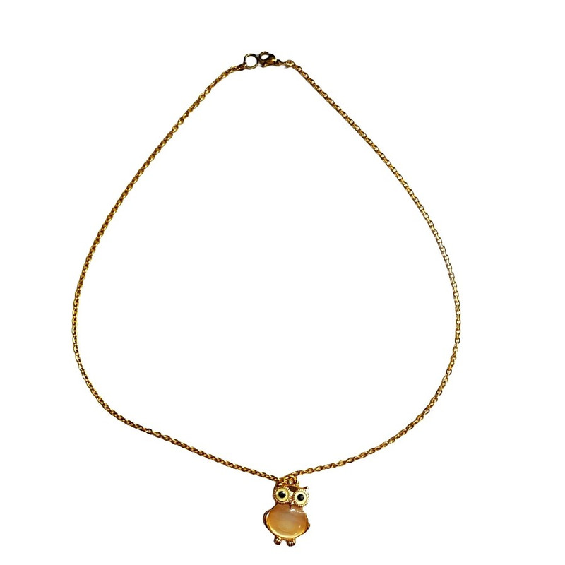 گردنبند دخترانه lng جغد کد D87 گردنبند دخترانه lng جغد کد D87