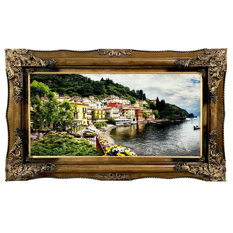 تابلو فرش ماشینی طرح دستبافت مدل دریاچه کد 7469