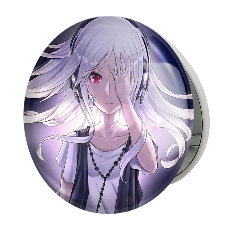 آینه جیبی خندالو طرح دختر انیمه ای مدل تاشو کد 18034 