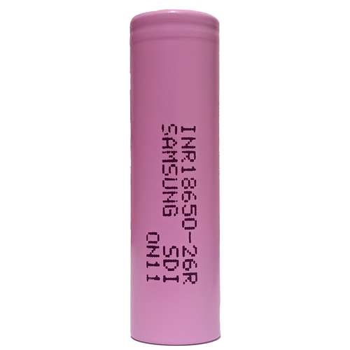 باتری لیتیوم یون قابل شارژ سامسونگ مدل INR18650-26R ظرفیت 2600 میلی آمپر ساعت