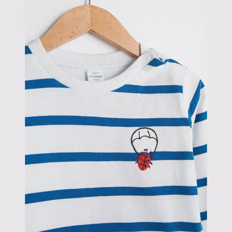 تی شرت آستین بلند نوزادی ال سی وایکیکی مدل s13474z1