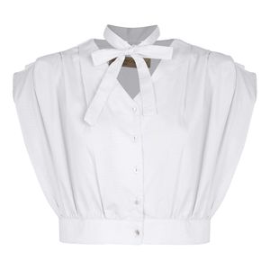 شومیز آستین کوتاه زنانه برنس مدل 01890080242503002432