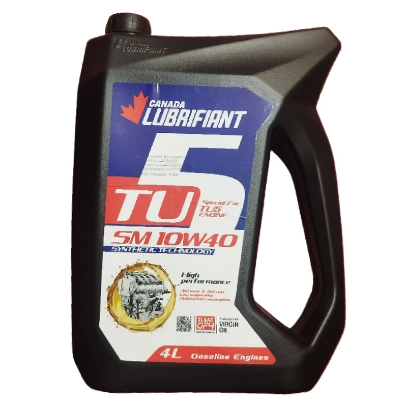 روغن موتور کانادا لوبریفنت مدل 10W40 SM TU5 حجم 4 لیتر