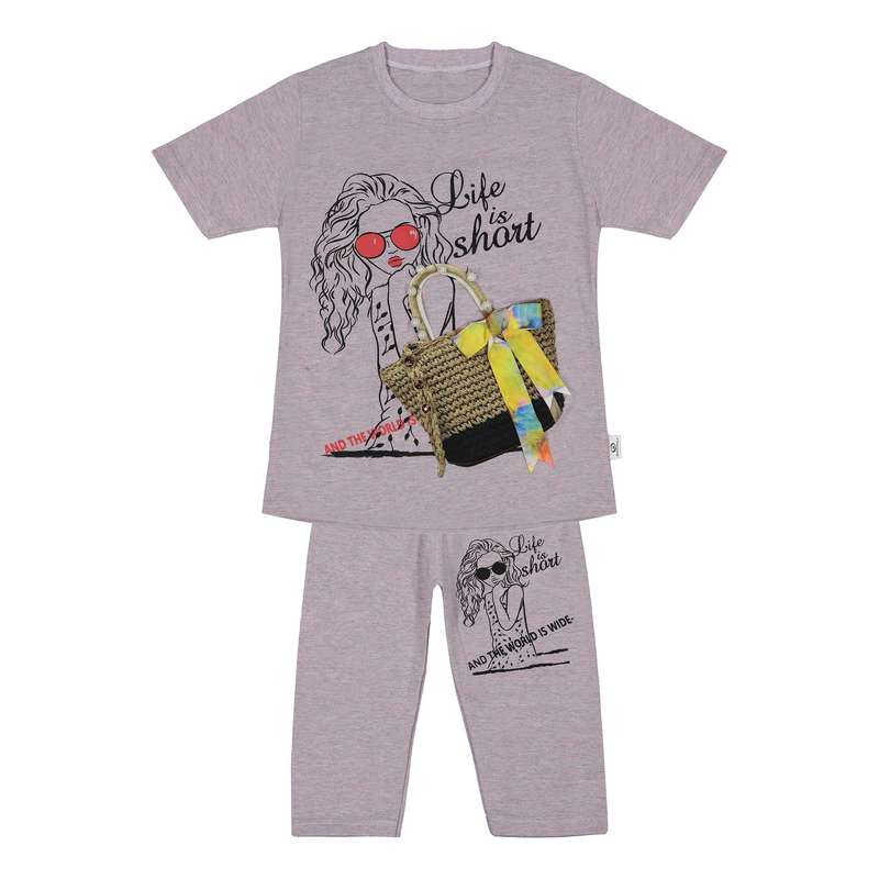 ست تی شرت و شلوارک دخترانه بانالی مدل هیلاری کد 3553