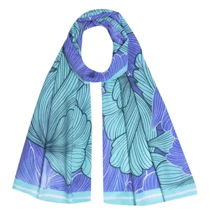 شال زنانه مدل نخی پاییزی طرح گل کد 1012